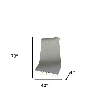 70" Geometric Handwoven Throw Blankets In Black HomeRoots