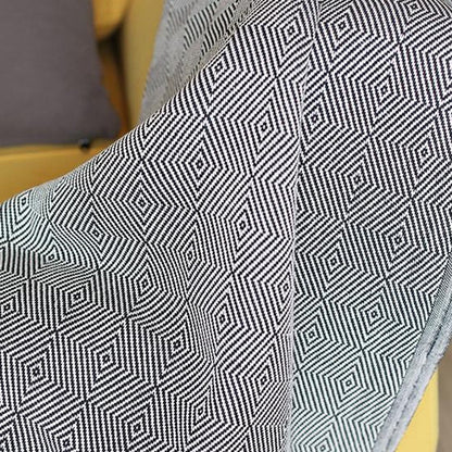 70" Geometric Handwoven Throw Blankets In Black HomeRoots