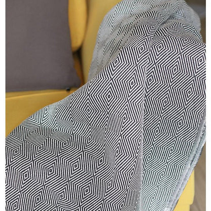 70" Geometric Handwoven Throw Blankets In Black HomeRoots