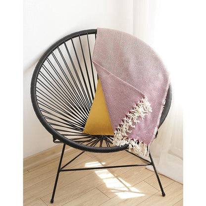 Red And White Geometric Squares Turkish Towel Or Throw Blanket HomeRoots