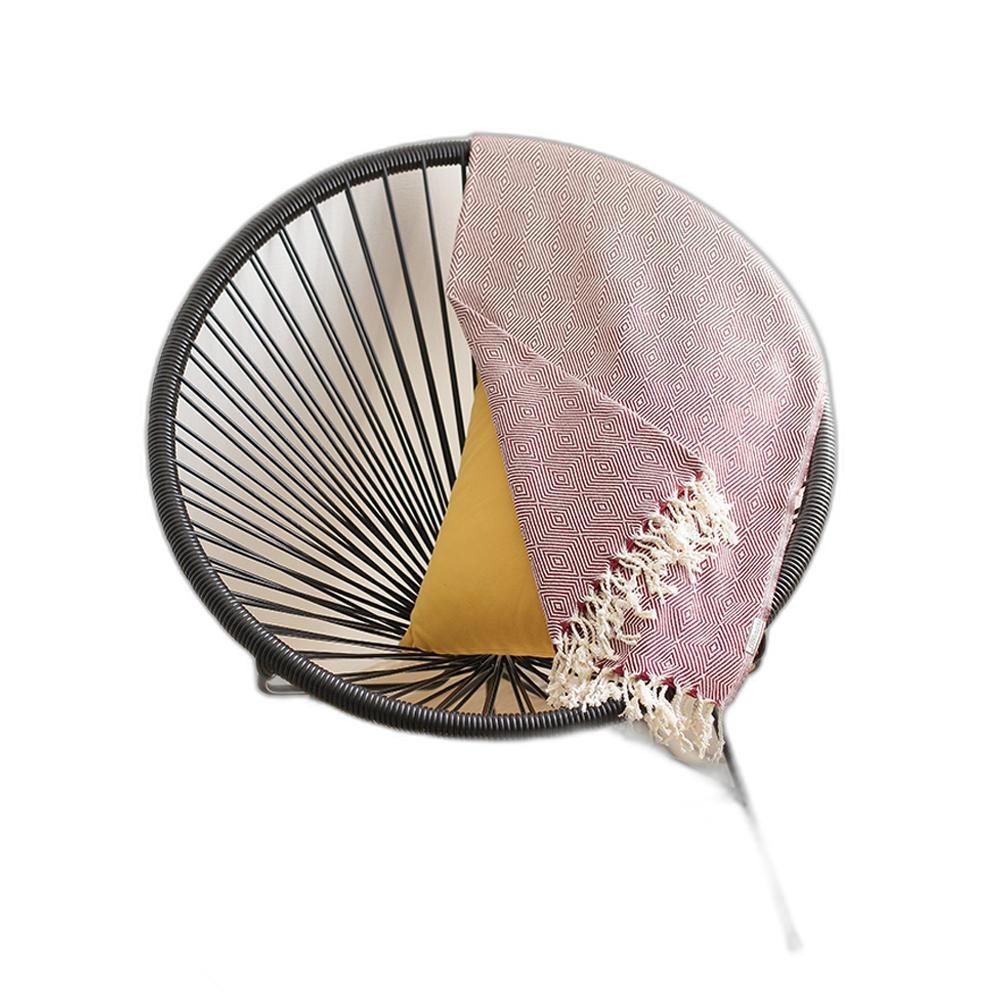 Red And White Geometric Squares Turkish Towel Or Throw Blanket HomeRoots