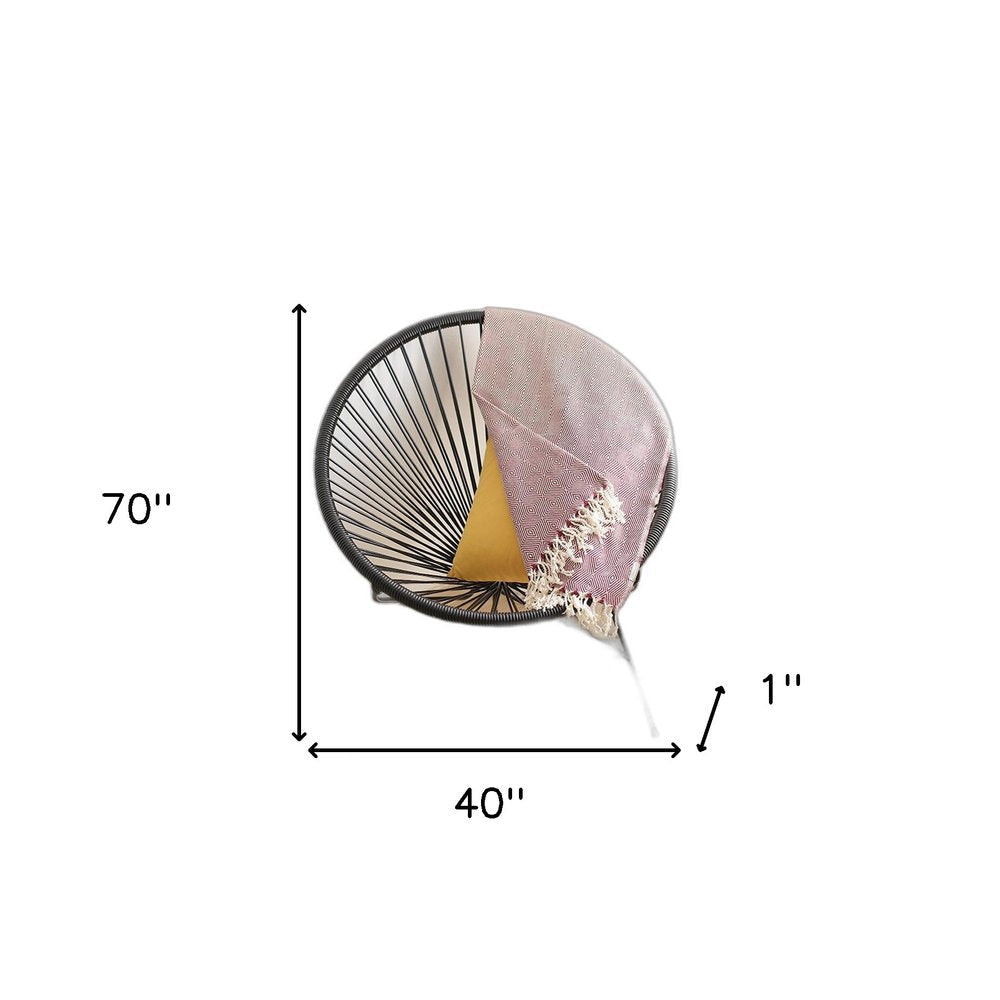 Red And White Geometric Squares Turkish Towel Or Throw Blanket HomeRoots