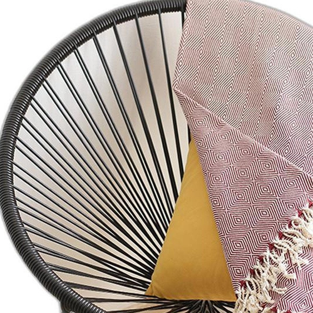 Red And White Geometric Squares Turkish Towel Or Throw Blanket HomeRoots