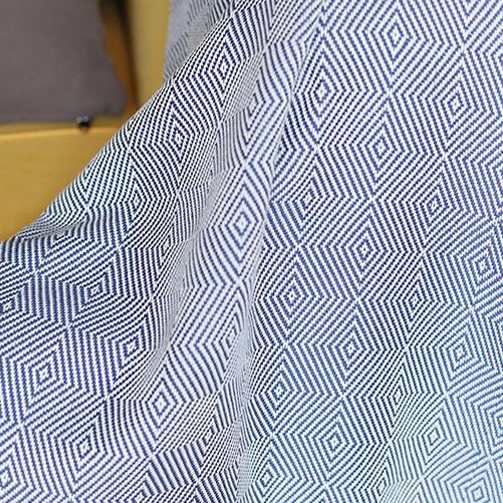 70" Geometric Handwoven Throw Blankets In Blue HomeRoots