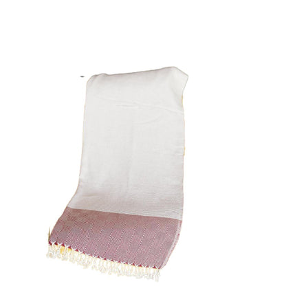 70" Turkish Cotton Handwoven Throw Blankets In Red HomeRoots