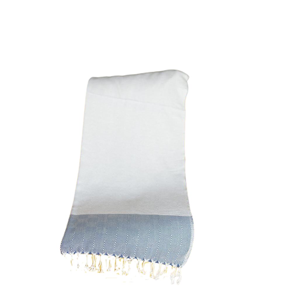 Blue And White Squares And Stripes Turkish Towel Or Throw Blanket HomeRoots