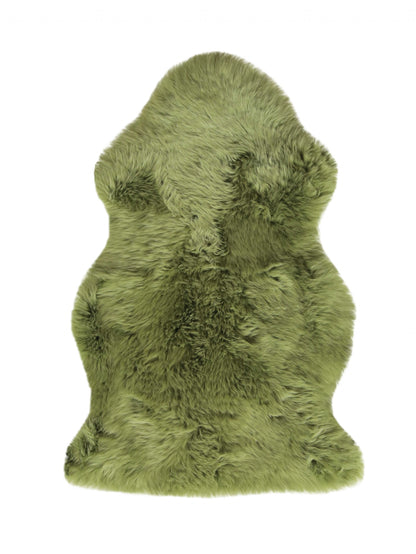 Sage Green New Zealand Natural  Sheepskin Rug - 24.0" (H) x 36.0" (W) x 2.5" (D)