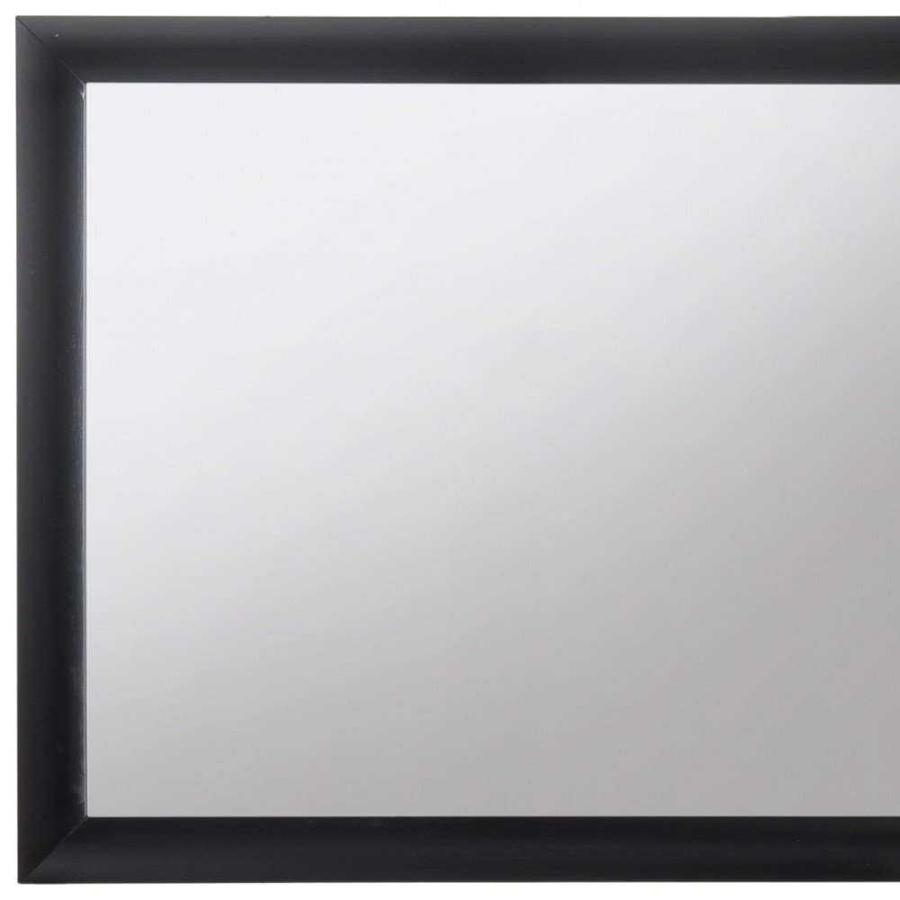35" Black Square Wood Framed Mounted Dresser Mirror HomeRoots