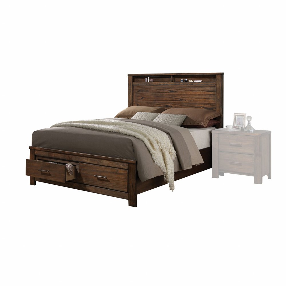 Brown Black and Beige Queen Bed Frame HomeRoots