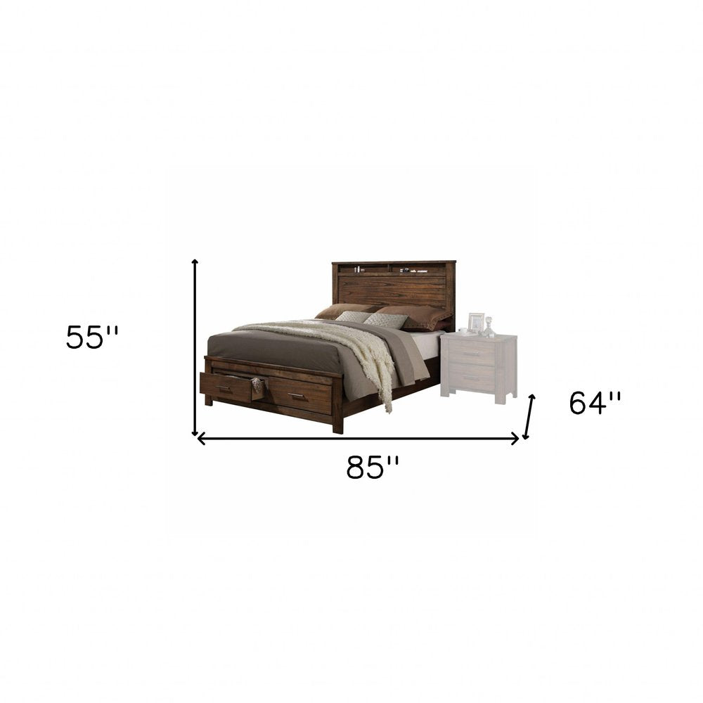 Brown Black and Beige Queen Bed Frame HomeRoots