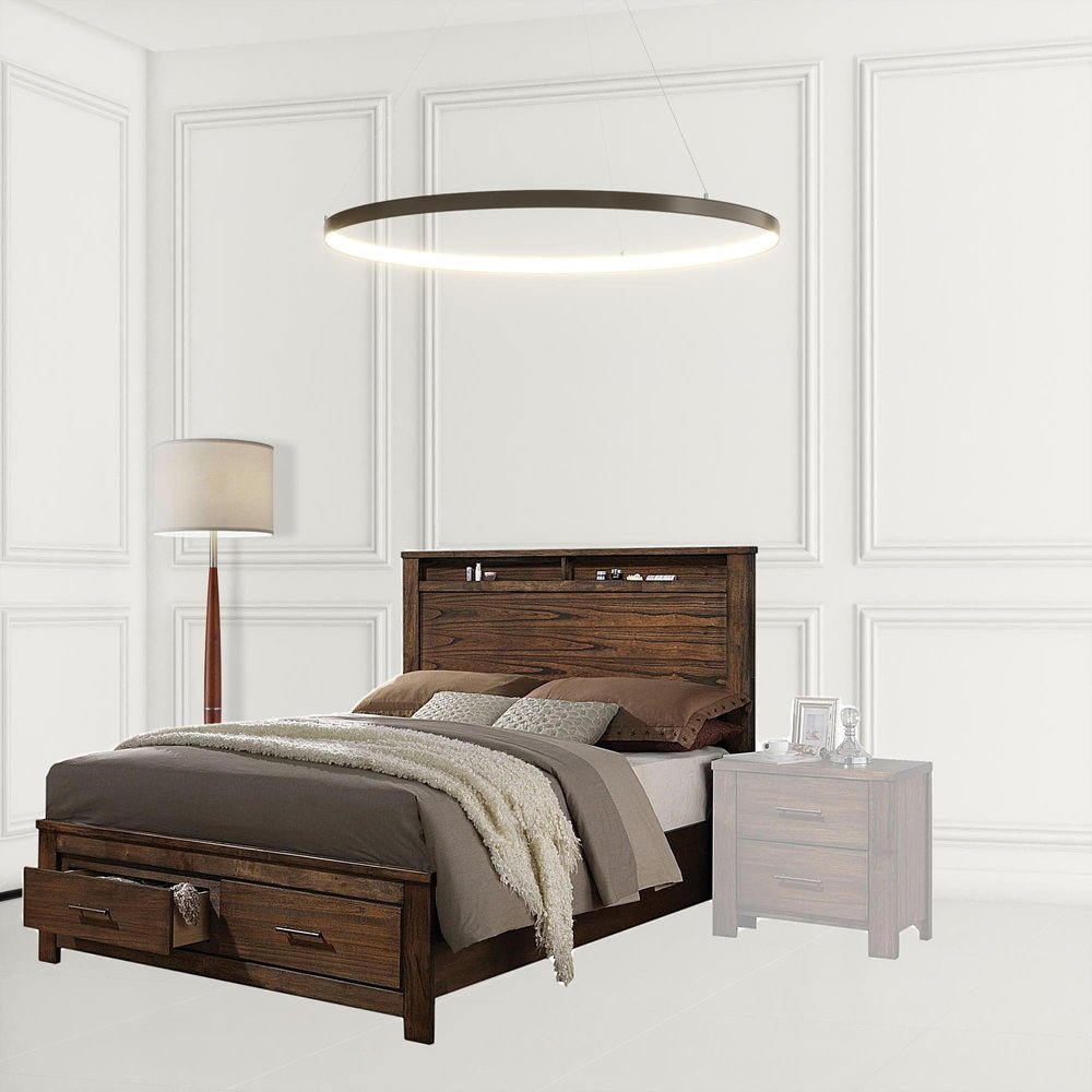 Brown Black and Beige Queen Bed Frame HomeRoots