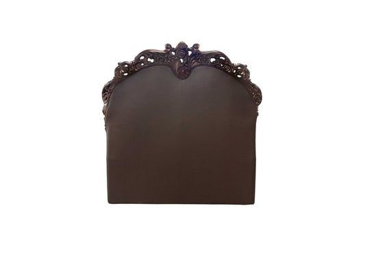 Dark Brown and Cherry Blossom Pink Tufted Upholstered Faux Leather No Bed HomeRoots