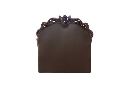 Dark Brown and Cherry Blossom Pink Tufted Upholstered Faux Leather No Bed HomeRoots