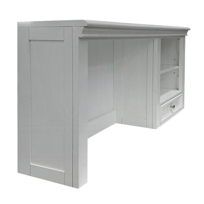White Wood Computer Hutch With Shelf And Drawer HomeRoots