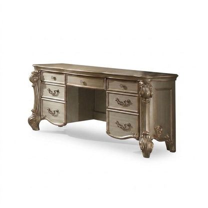 63" Gold Wood Vanity Table HomeRoots