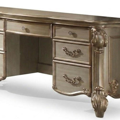 63" Gold Wood Vanity Table HomeRoots