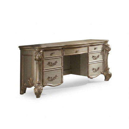 63" Gold Wood Vanity Table HomeRoots