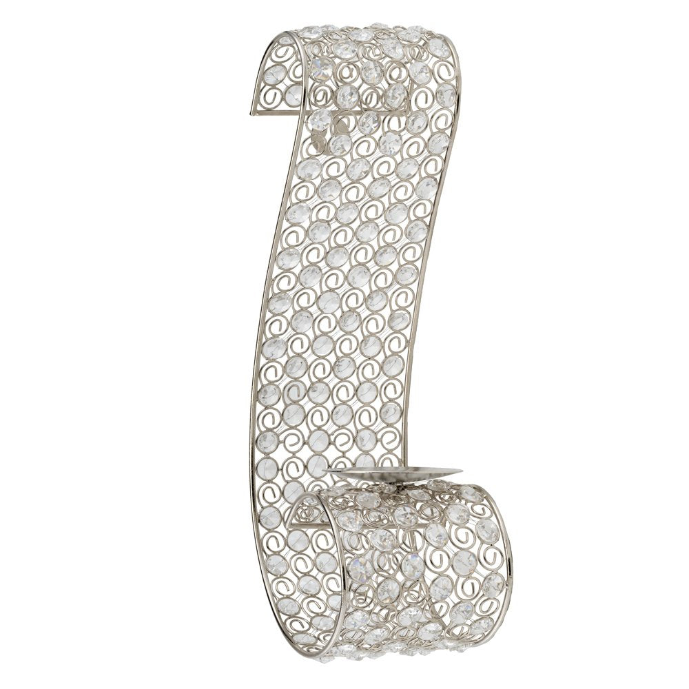 Gold And Faux Crystal Swirling Wall Sconce — view 1