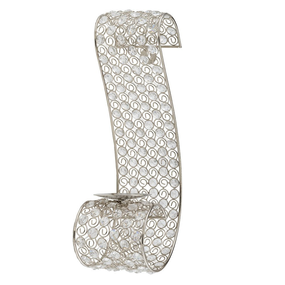 Gold And Faux Crystal Swirling Wall Sconce — view 3