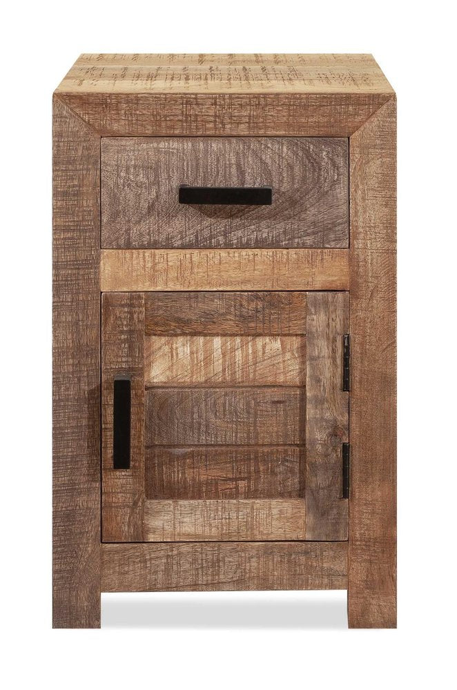 26" Brown Solid Wood Square End Table With Drawer HomeRoots