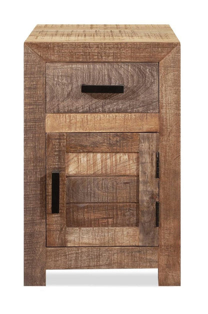 26" Brown Solid Wood Square End Table With Drawer HomeRoots