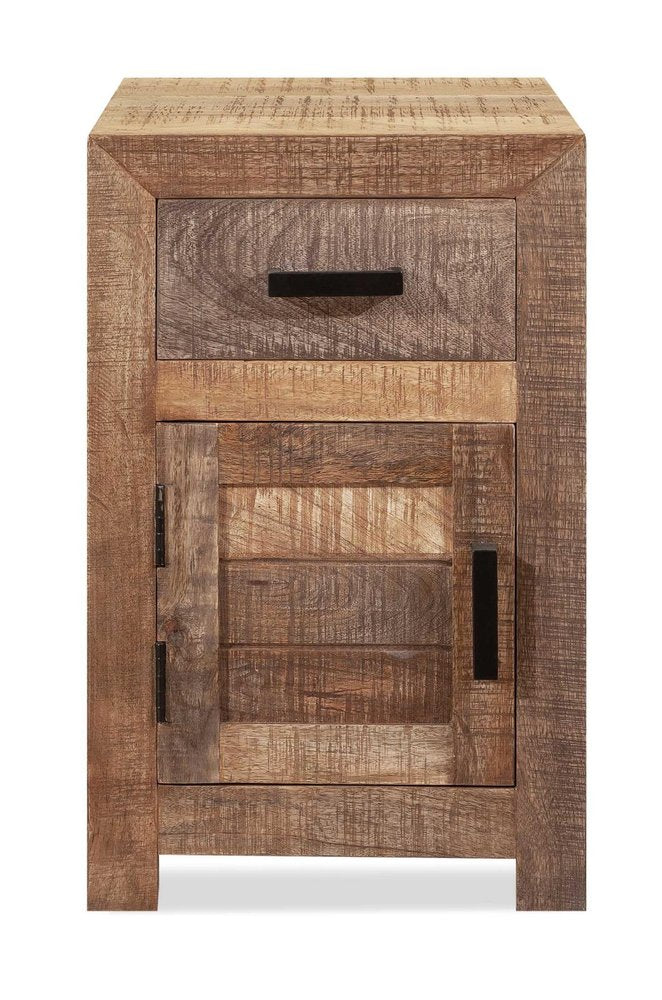 26" Brown Solid Wood Square End Table With Drawer HomeRoots