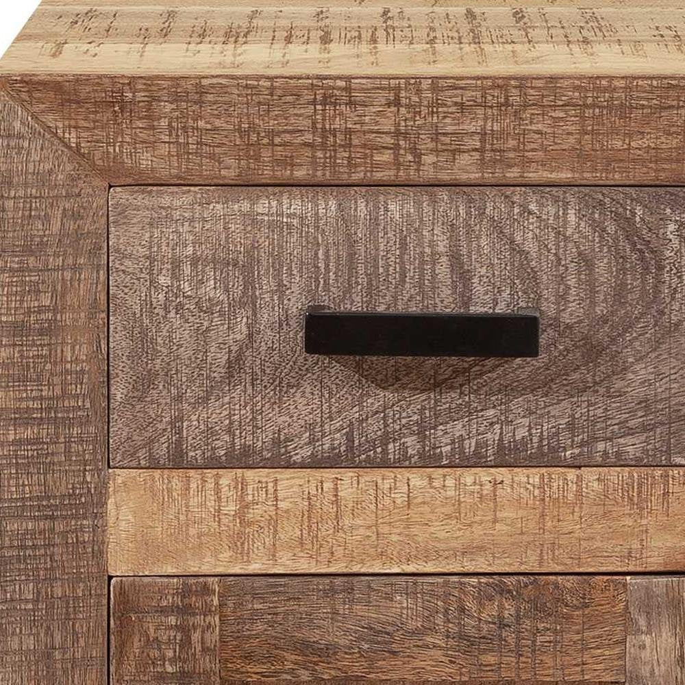 26" Brown Solid Wood Square End Table With Drawer HomeRoots