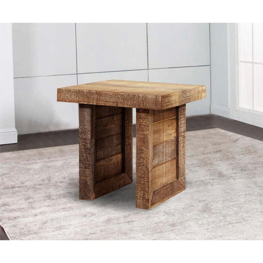 20" Brown Solid Wood Square End Table HomeRoots
