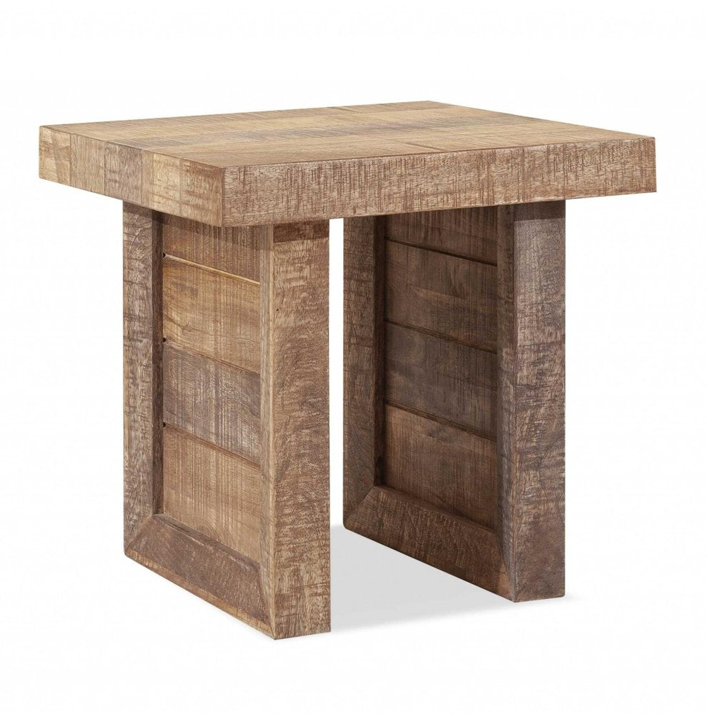 20" Brown Solid Wood Square End Table HomeRoots