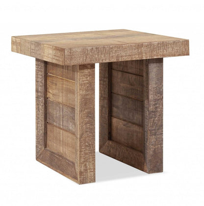 20" Brown Solid Wood Square End Table HomeRoots