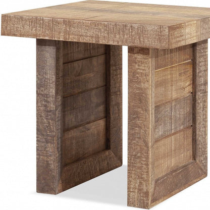20" Brown Solid Wood Square End Table HomeRoots