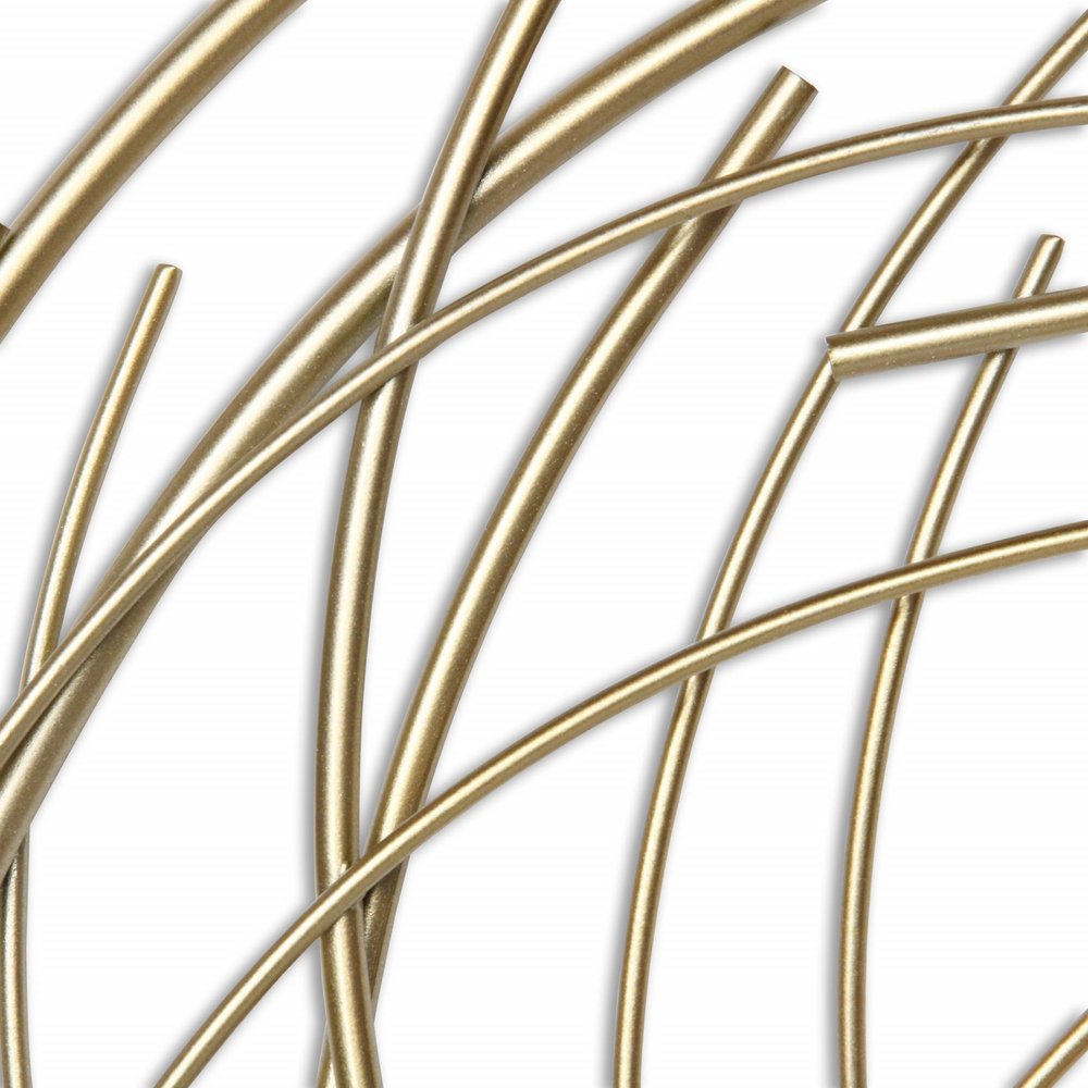 26" Gold Metal Abstract Round Hanging Wall Art Decor — view 6