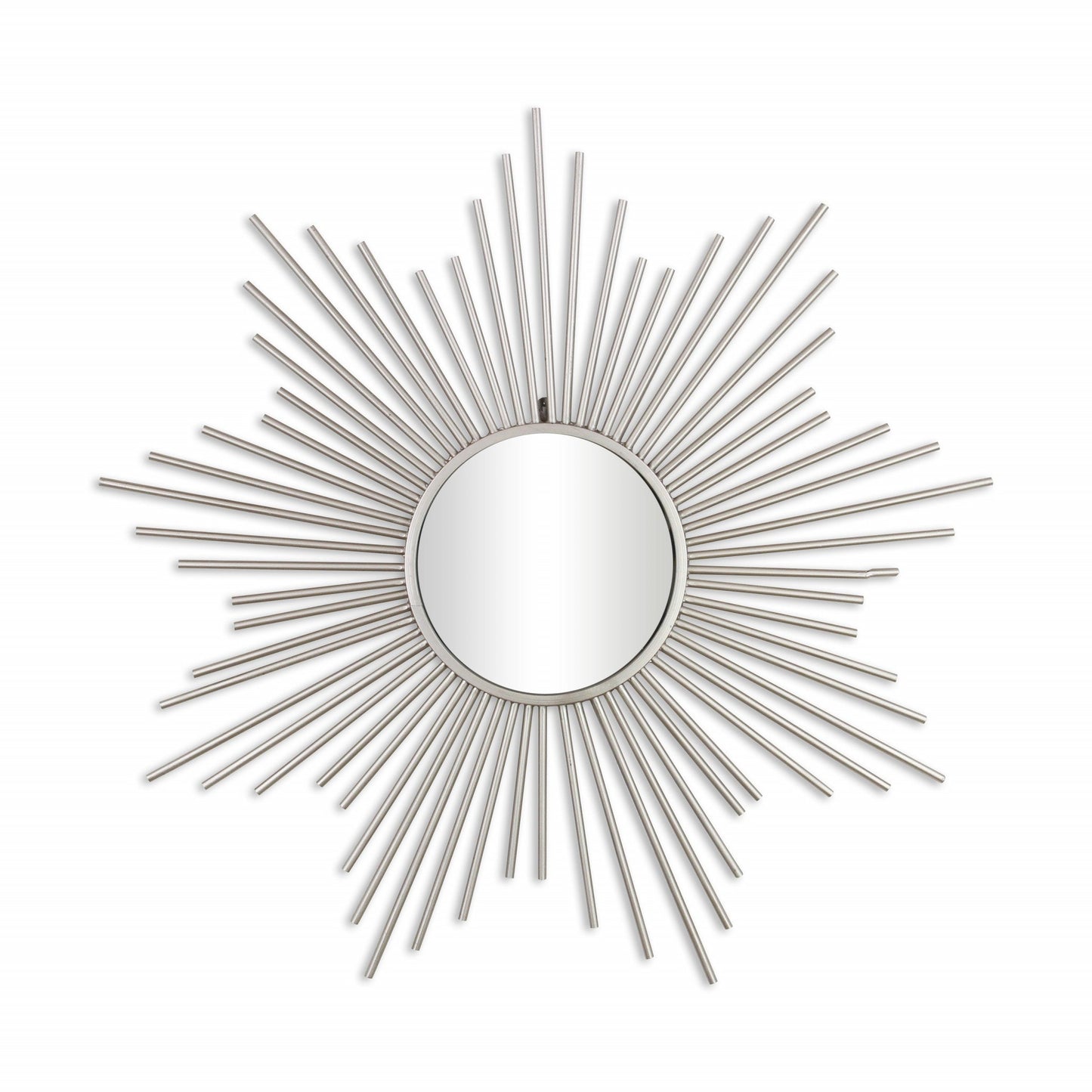 32" Silver Metal Sunburst Framed Accent Mirror HomeRoots