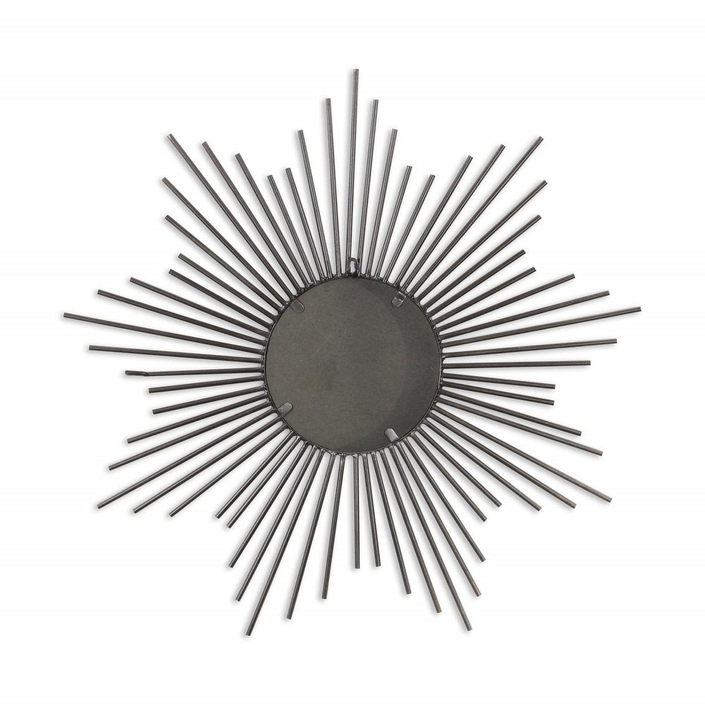 32" Silver Metal Sunburst Framed Accent Mirror HomeRoots