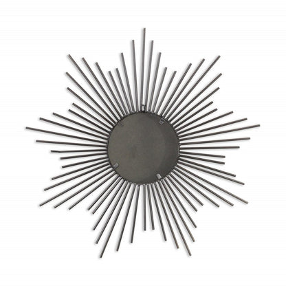 32" Silver Metal Sunburst Framed Accent Mirror HomeRoots