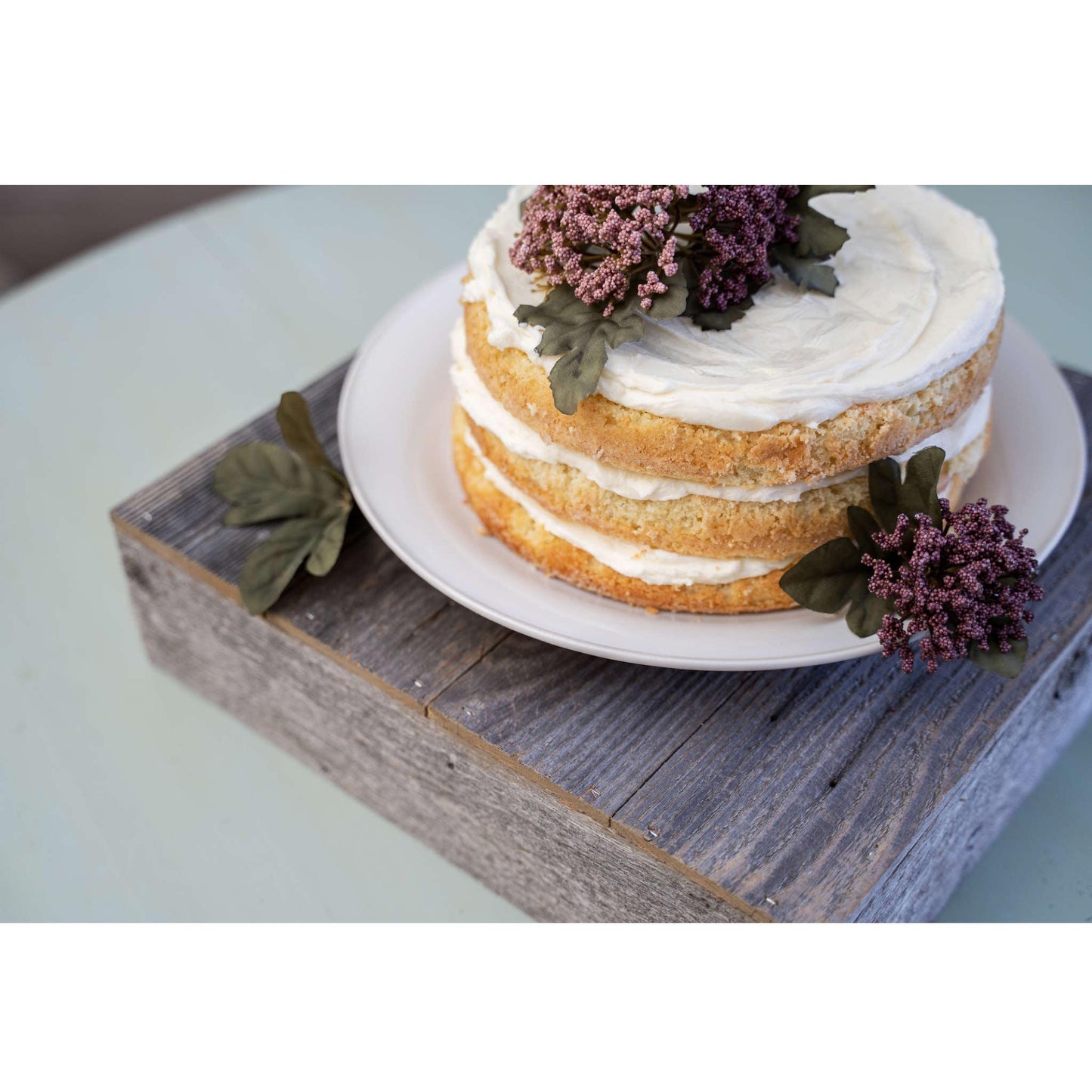 Natural Weathered Gray Cake Stand - FurniFindUSA