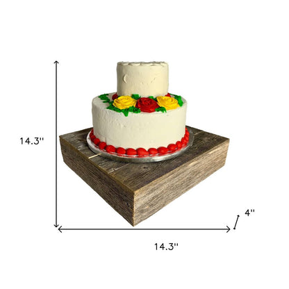 Natural Weathered Gray Cake Stand HomeRoots
