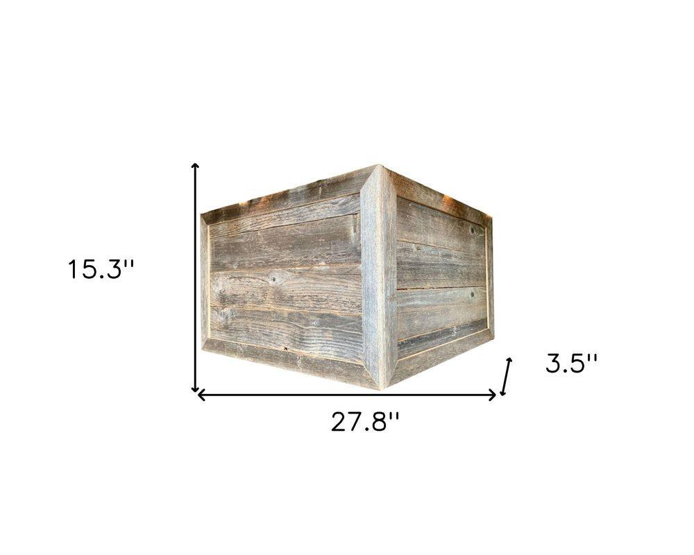 28" Natural Weathered Gray Plank Christmas Tree Collar HomeRoots
