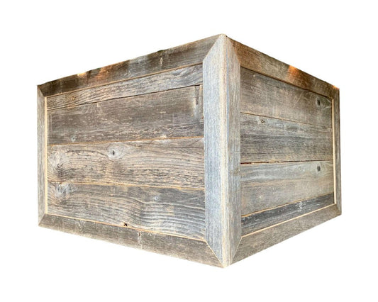 28" Natural Weathered Gray Plank Christmas Tree Collar HomeRoots