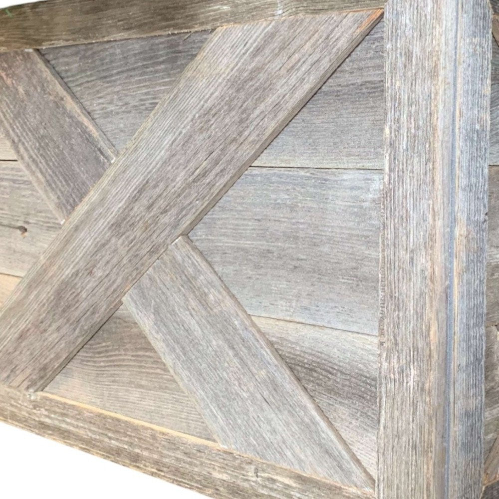 23" Gray Distressed Wood Christmas Tree Collar HomeRoots