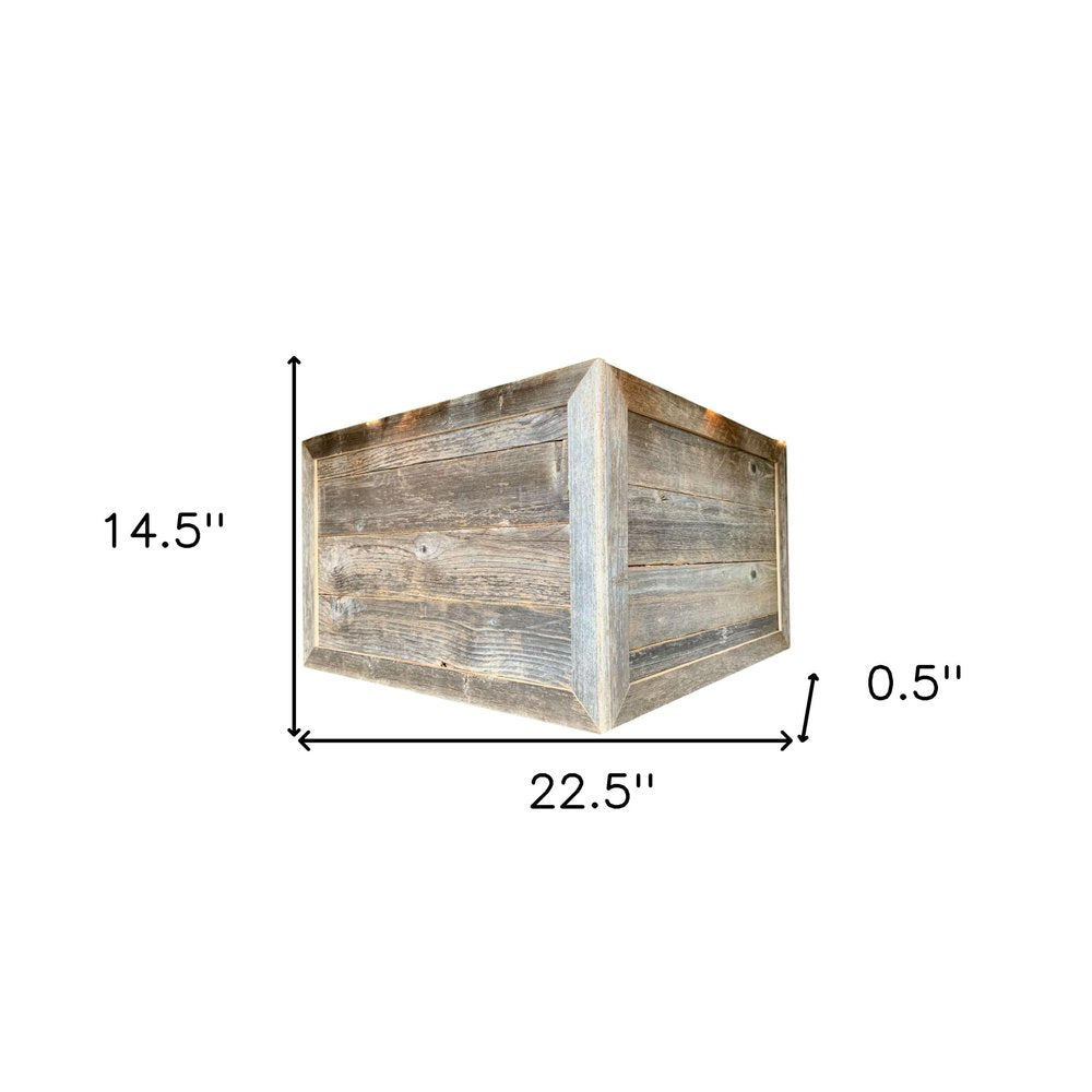 23" Natural Weathered Gray Plank Christmas Tree Collar — view 7