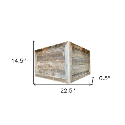 23" Natural Weathered Gray Plank Christmas Tree Collar HomeRoots