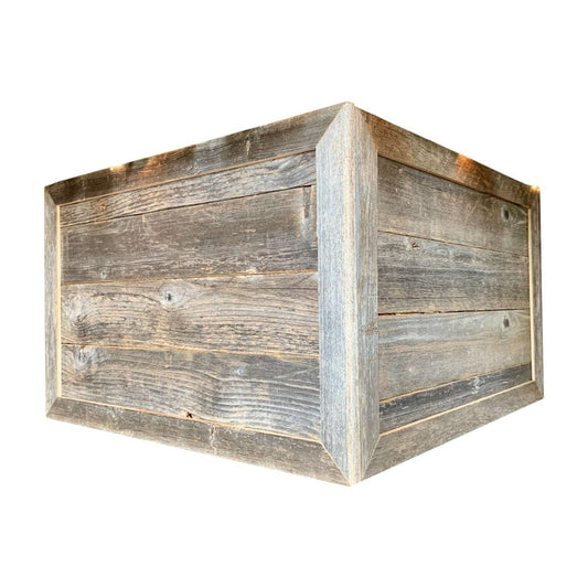 23" Natural Weathered Gray Plank Christmas Tree Collar HomeRoots