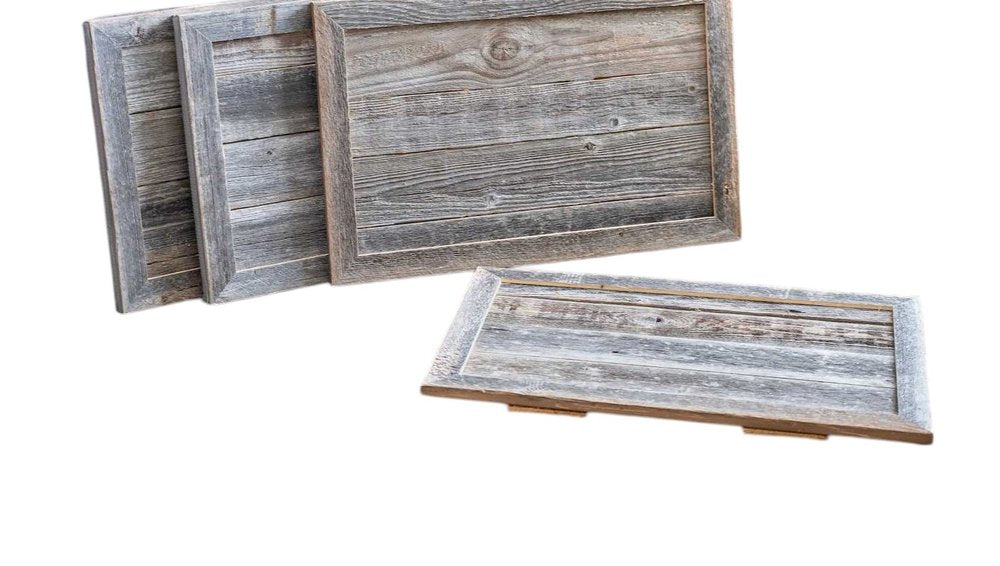 23" Natural Weathered Gray Plank Christmas Tree Collar — view 4