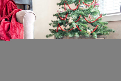 23" Thick Weathered Gray Christmas Tree Collar HomeRoots