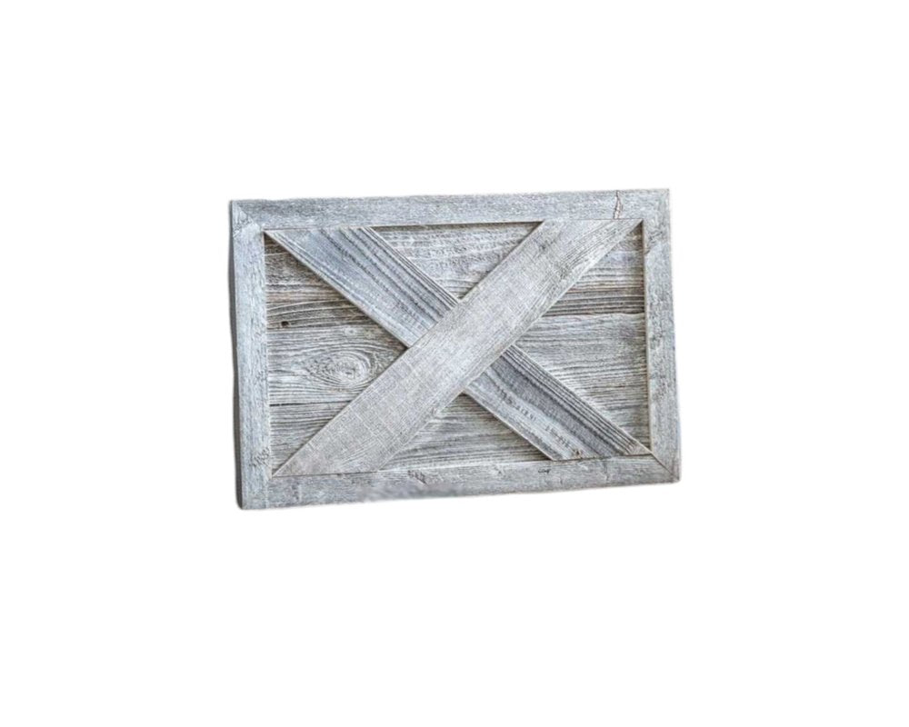 23" Natural Weathered Gray Whitewash Christmas Tree Collar HomeRoots