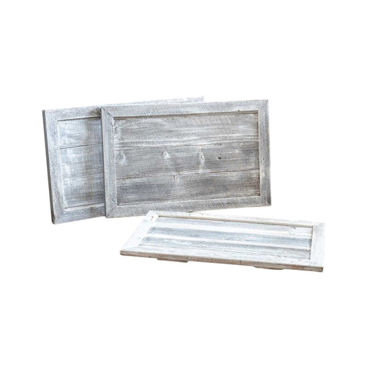 23" Gray White Wash Plank Christmas Tree Collar HomeRoots