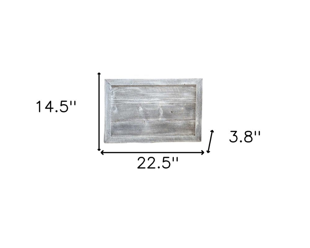 23" Gray White Wash Plank Christmas Tree Collar HomeRoots
