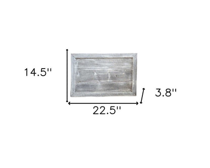 23" Gray White Wash Plank Christmas Tree Collar HomeRoots