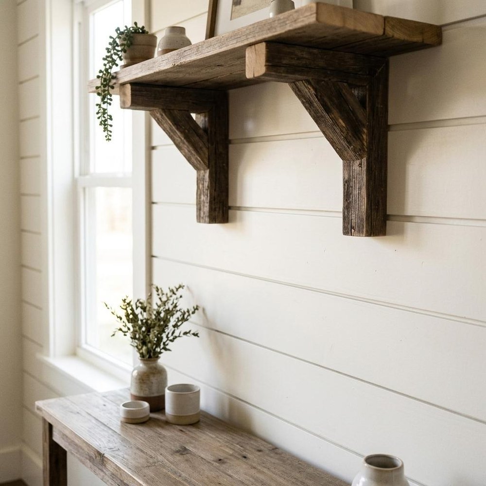 Set Of Two Natural Weathered Gray Corbels — view 9